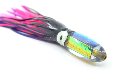 Koya Lures Rainbow Scale Bullet 4.5" 1.3oz Skirted Black-Pink