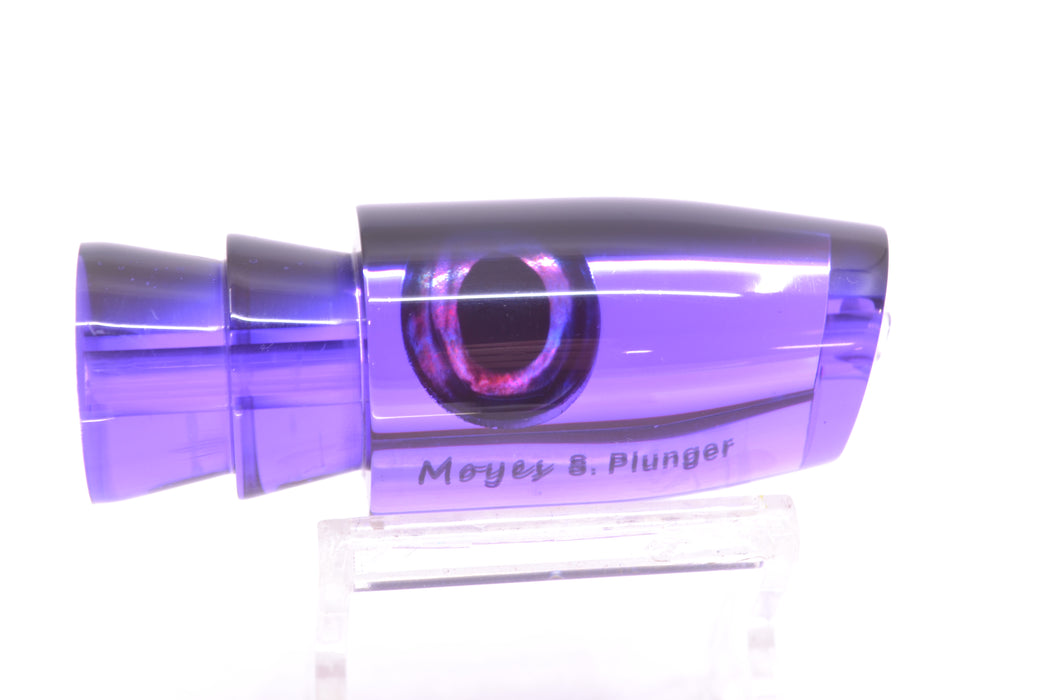 Moyes Lures Purple Mirrored Black Back Taxi Eyes Small Plunger 9" 3oz GZE
