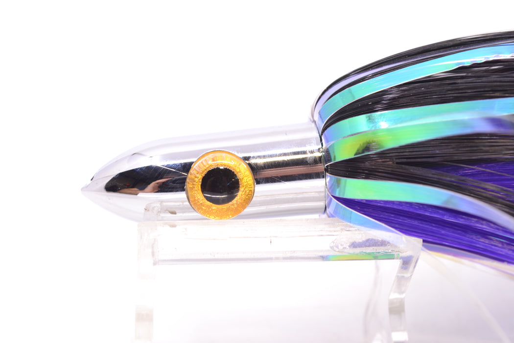 Iland Lures Black-Purple Flash Hair Chrome Head Jr. Ilander 6.75" 1.75oz JR450F-BK/PL