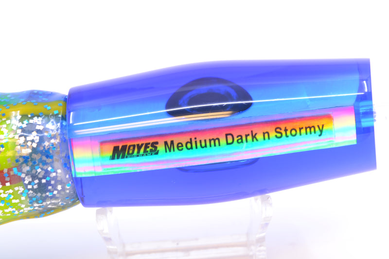 Moyes Lures Ice Blue MOP Blue Back Medium Dark-N-Stormy 12" 8.5oz Skirted