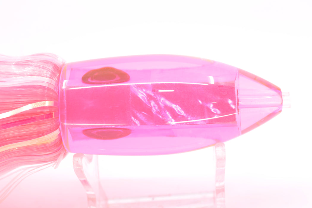 Moyes Lures Pink MOP Medium Ono Bullet 9" 5.5oz Skirted Mixed Pink-White Hair