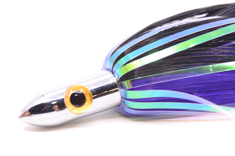 Iland Lures Black-Purple Flash Hair Chrome Head Jr. Ilander 6.75" 1.75oz JR450F-BK/PL