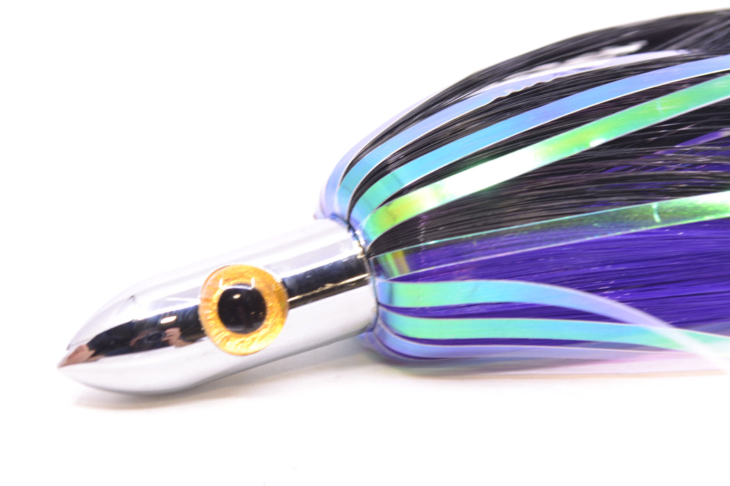 Iland Lures Black-Purple Flash Hair Chrome Head Jr. Ilander 6.75" 1.75oz JR450F-BK/PL