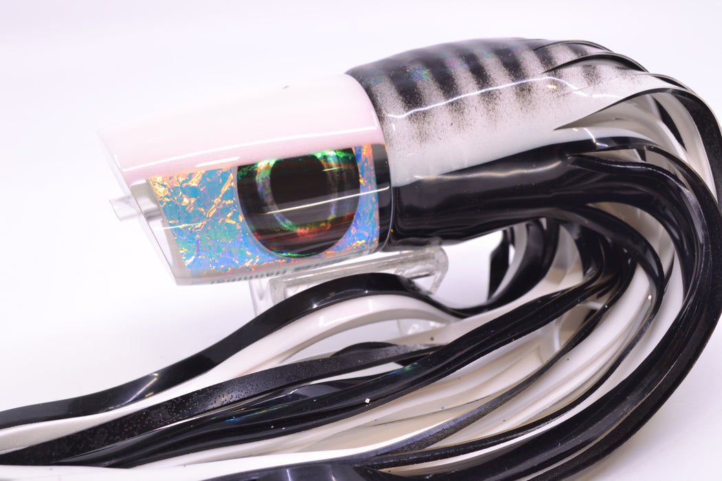 Moyes Lures Ice Rainbow Dichro Strawberry Pearl Back Taxi Eyes Hannibal 14" 9oz Skirted