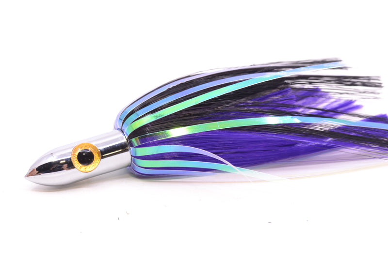 Iland Lures Black-Purple Flash Hair Chrome Head Jr. Ilander 6.75" 1.75oz JR450F-BK/PL