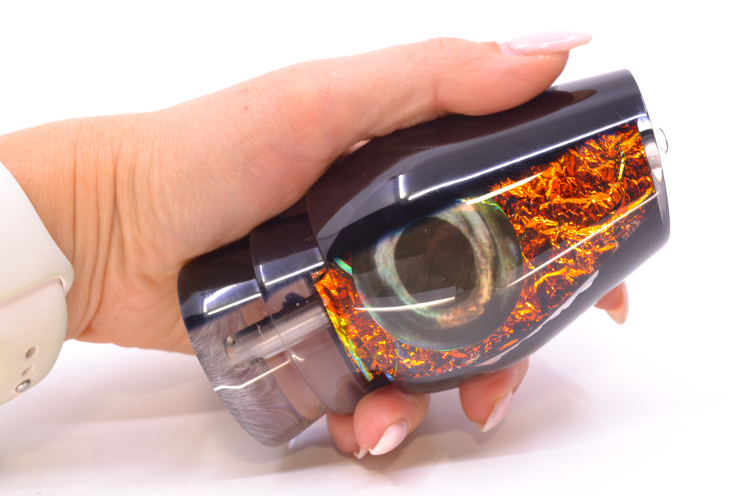 Moyes Lures Orange Dichro Black Back Taxi Eyes XL Sumo 16" 13oz GZE