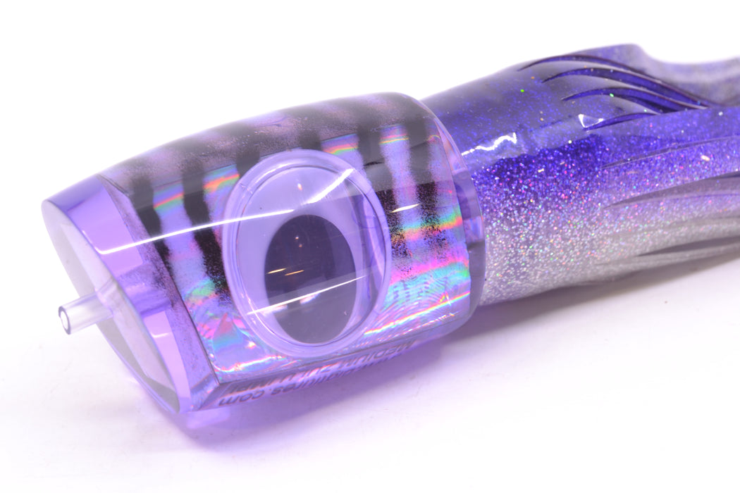 Big T Lures Purple Pearl Black Striped Back Medium Zulu Impi 14" 11.5oz Skirted Purple-Silver GZE