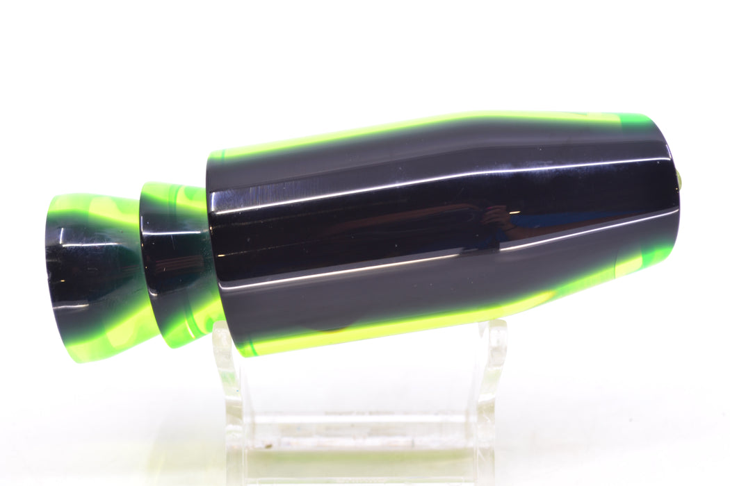 Moyes Lures Chartreuse MOP Black Back Taxi Eyes O.S. Plunger 12" 4.2oz GZE