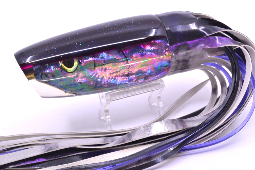 Ali'i Kai Lures Abalone Shell Fish Head Purple Back Large Plunger 14" 10.5oz FT Vinyl