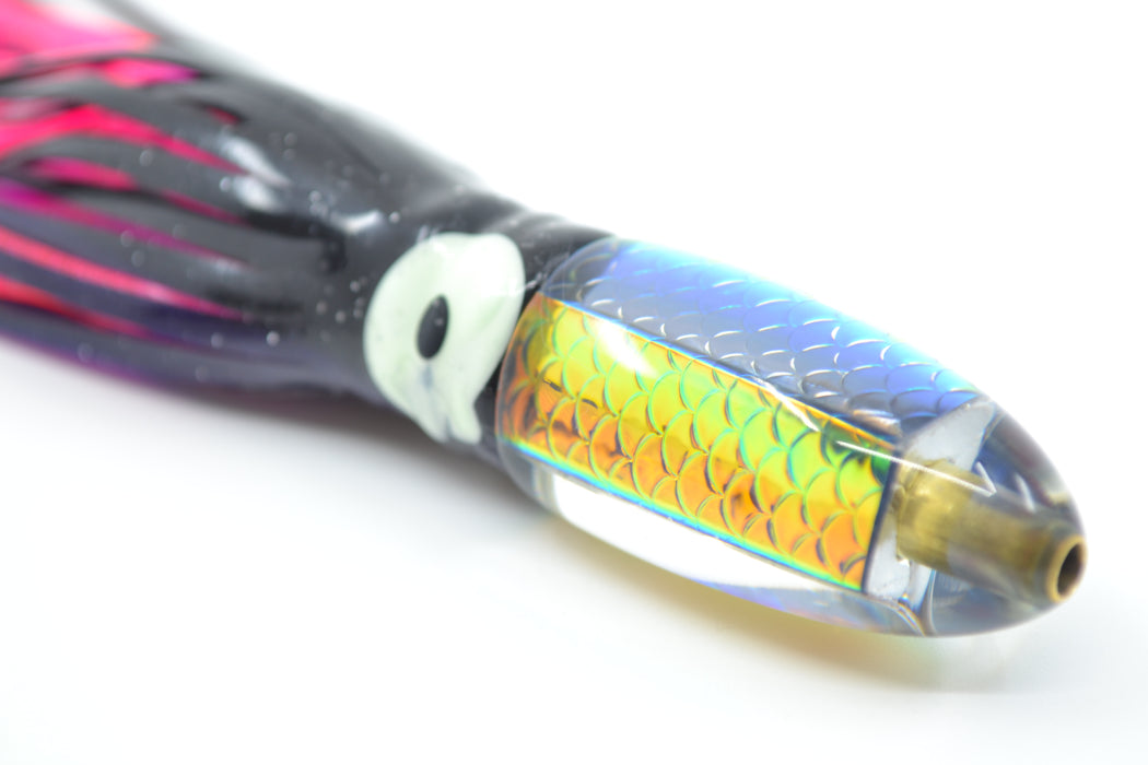 Koya Lures Rainbow Scale Bullet 4.5" 1.3oz Skirted Black-Pink