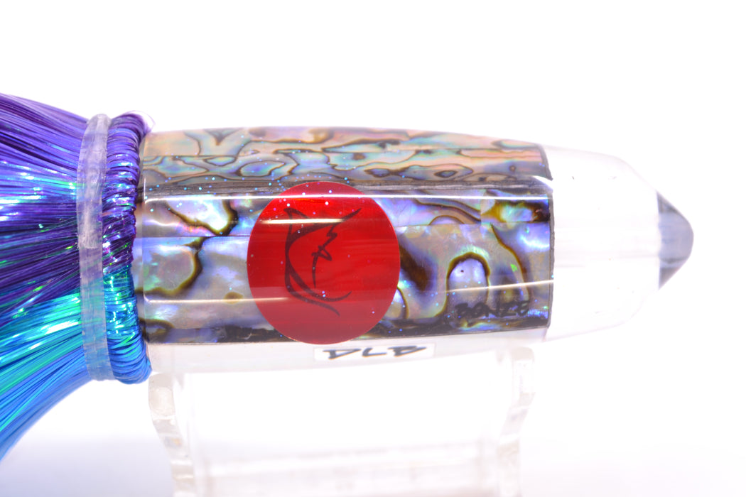 Bonze Lures Paua Shell Red Eyes DLB 10" 9oz Strobez Purple-Blue/Chartreuse