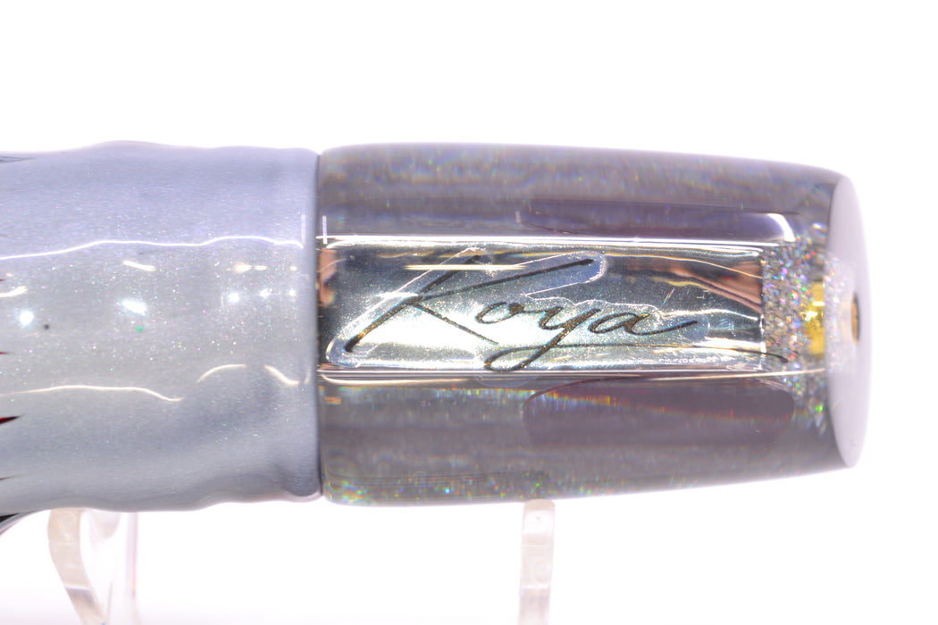 Koya Lures Mirrored Gray Back Red Eyes 614 9" 7oz Skirted Root Beer-Petrolero/Orange GZE