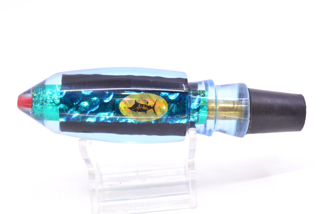 Aloha Lures Blue-Ice Blue Dichro Turquoise Rainbow Deep Six 9" 3.5oz GZE