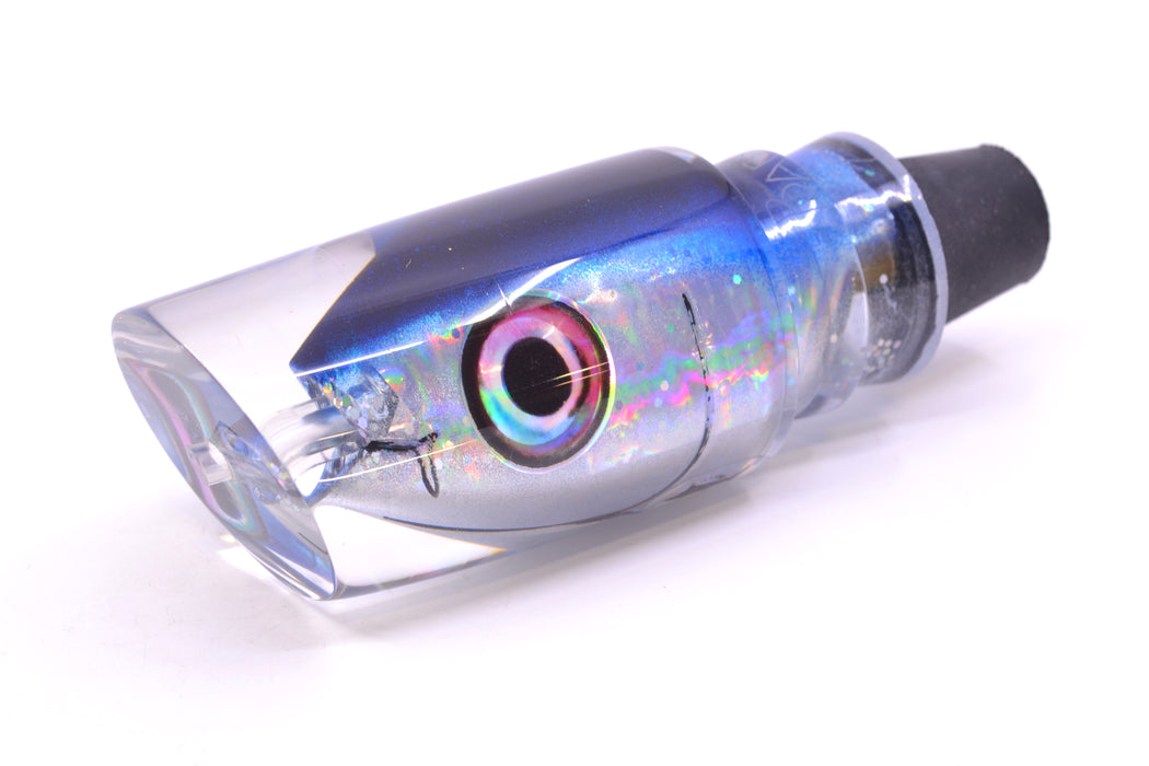 Aloha Lures Silver Rainbow Black-Blue Back "Scared $#!Tless" Baby Smash Bait 12" 7.3oz