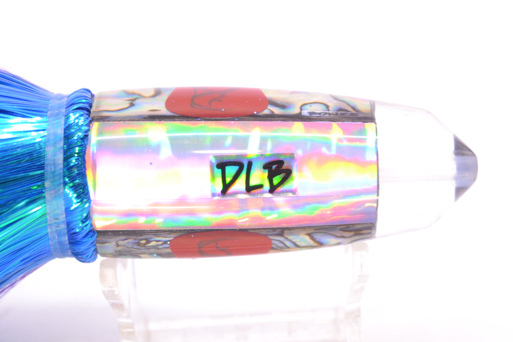 Bonze Lures Paua Shell Red Eyes DLB 10" 9oz Strobez Purple-Blue/Chartreuse