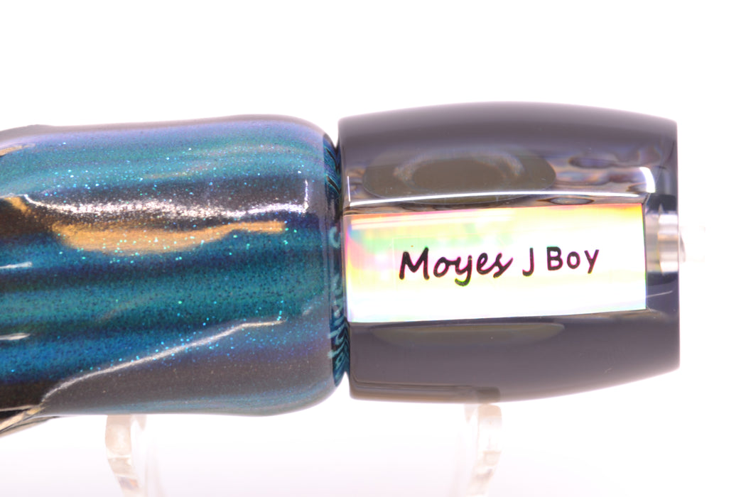 Moyes Lures Paua Shell Black Back Medium J-Boy 12" 5oz FT Vinyl Skipjack