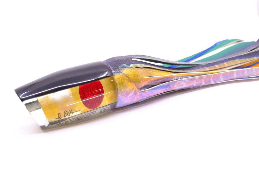 Marlin Magic Golden MOP Black Back Red Eyes Big Dog 14" 10oz ALV Vinyl Yellowfin