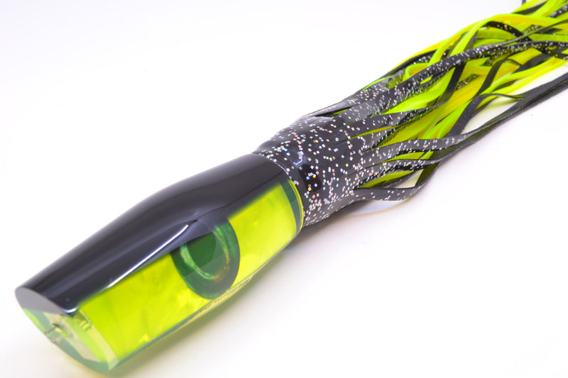Moyes Lures Chartreuse MOP Black Back Medium Dark-N-Stormy 12" 8.5oz Skirted