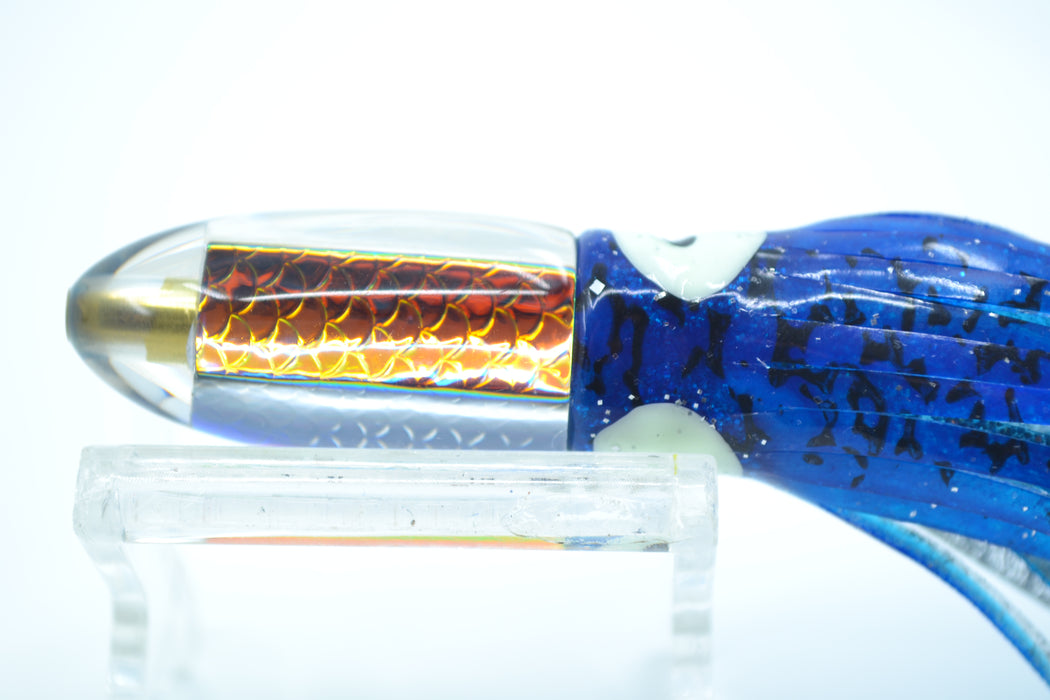 Koya Lures Rainbow Scale Bullet 4.5" 1.3oz Skirted Blue-Silver