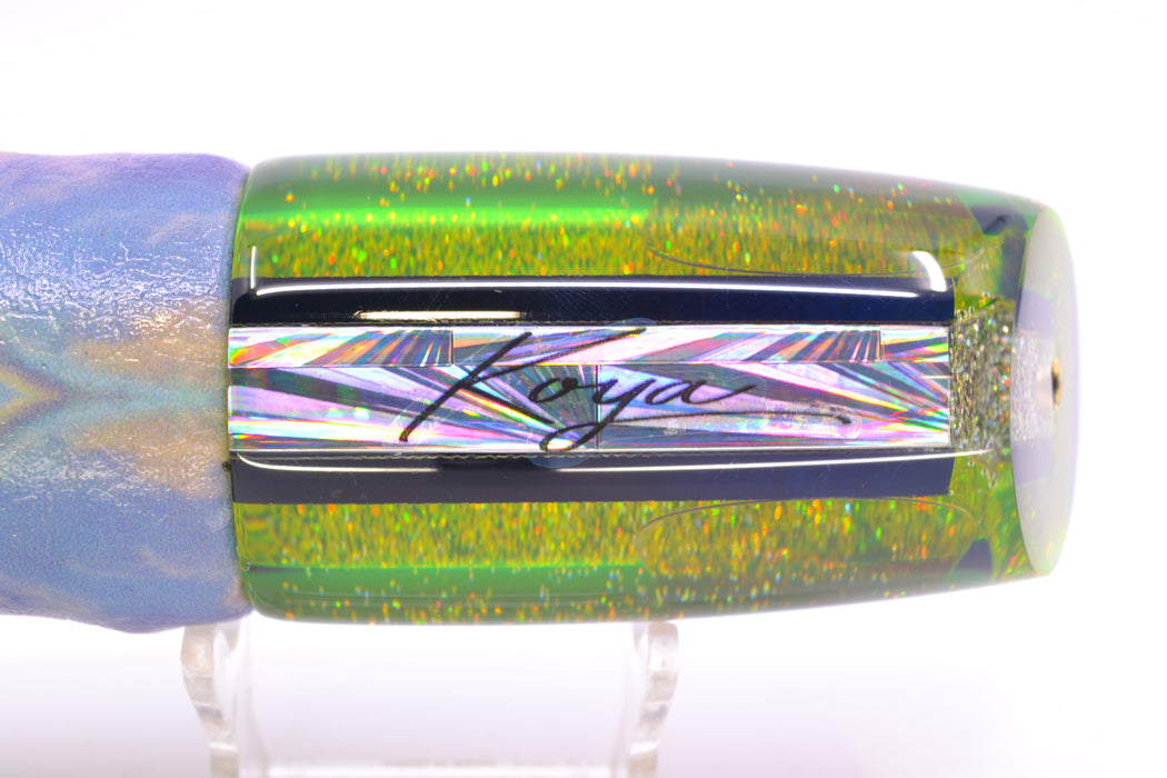 Koya Lures Mirrored Blue-Yellow Back Red Eyes Medium Poi Dog 14" 10oz ALV Vinyl Yellowfin