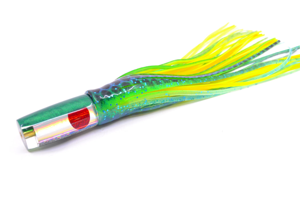 Koya Lures Silver Rainbow Pearl Green Back Red Eyes Hard Head 5.5" 2oz Skirted