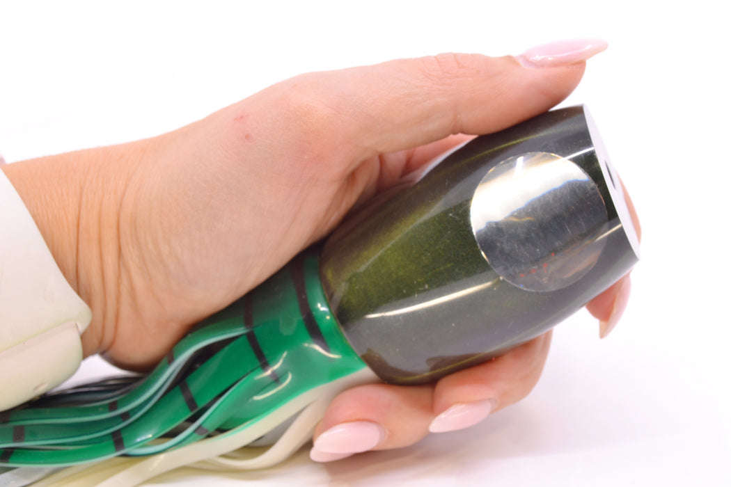 Crane Lures Green Pearl Silver Eyes Murdock 12" 8.7oz Skirted New Pre-Owned GZE