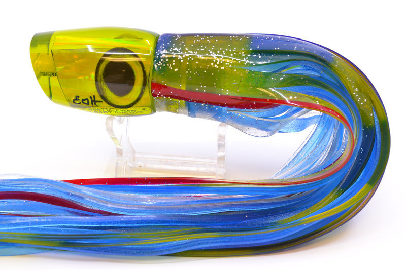 Marlin Magic Green/Gold Awabi Taxi Eyes Baby Ruckus 10" 6.5oz Skirted Green & Blue Bars-Red
