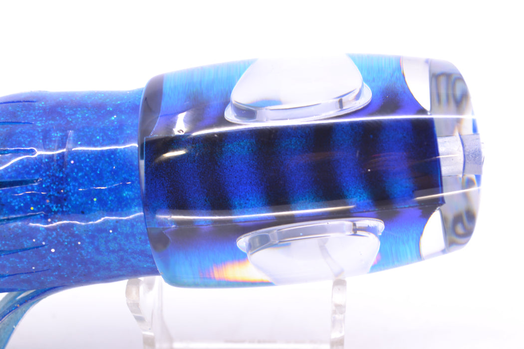 Big T Lures Blue-Silver Pearl Black Striped Back Medium Zulu Impi 14" 11.5oz Skirted Blue-Silver GZE