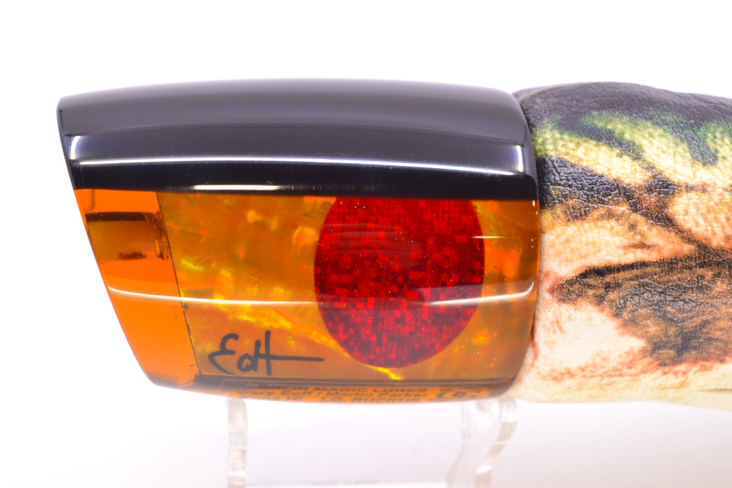 Marlin Magic Orange Awabi Black Back Red Eyes Large Ruckus 14" 13oz ALV Fire Mackerel GZE