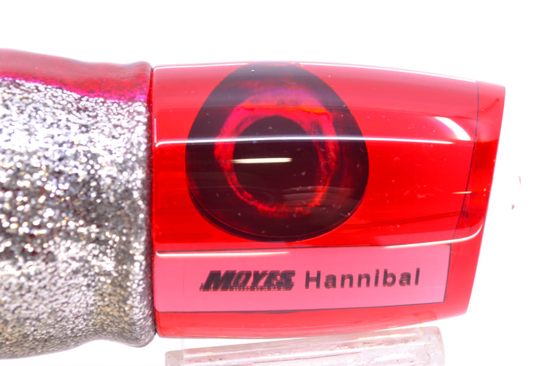 Moyes Lures Red Mirrored Hannibal 14" 9oz Skirted Red Aurora