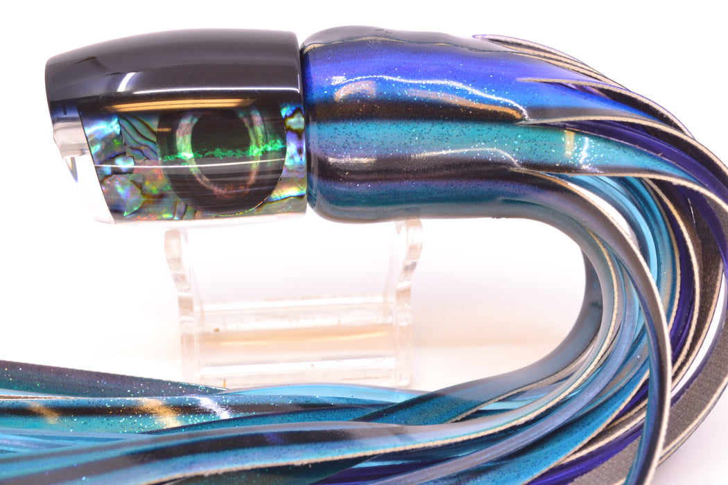 Moyes Lures Paua Shell Black Back Medium J-Boy 12" 5oz FT Vinyl Skipjack