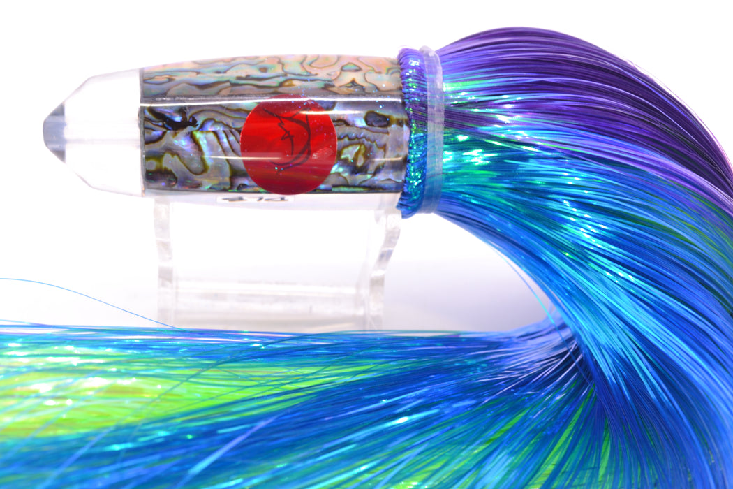 Bonze Lures Paua Shell Red Eyes DLB 10" 9oz Strobez Purple-Blue/Chartreuse