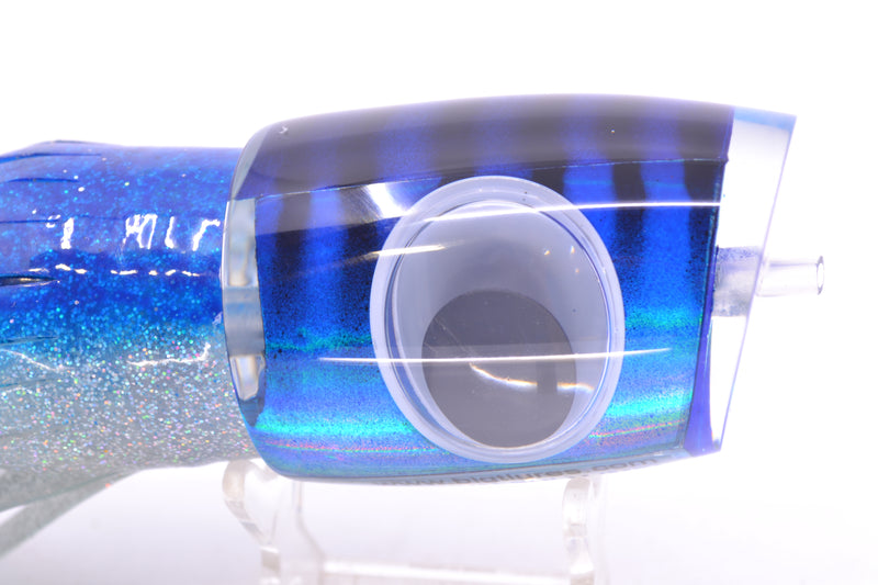 Big T Lures Blue-Silver Pearl Black Striped Back Medium Zulu Impi 14" 11.5oz Skirted Blue-Silver