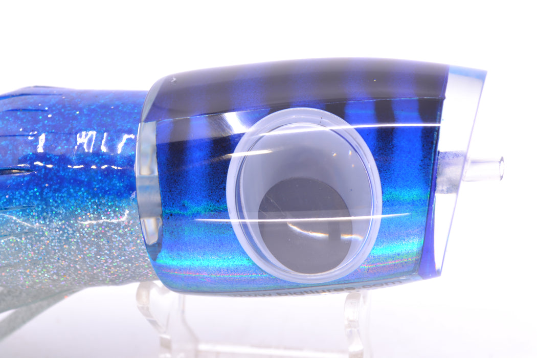 Big T Lures Blue-Silver Pearl Black Striped Back Medium Zulu Impi 14" 11.5oz Skirted Blue-Silver GZE