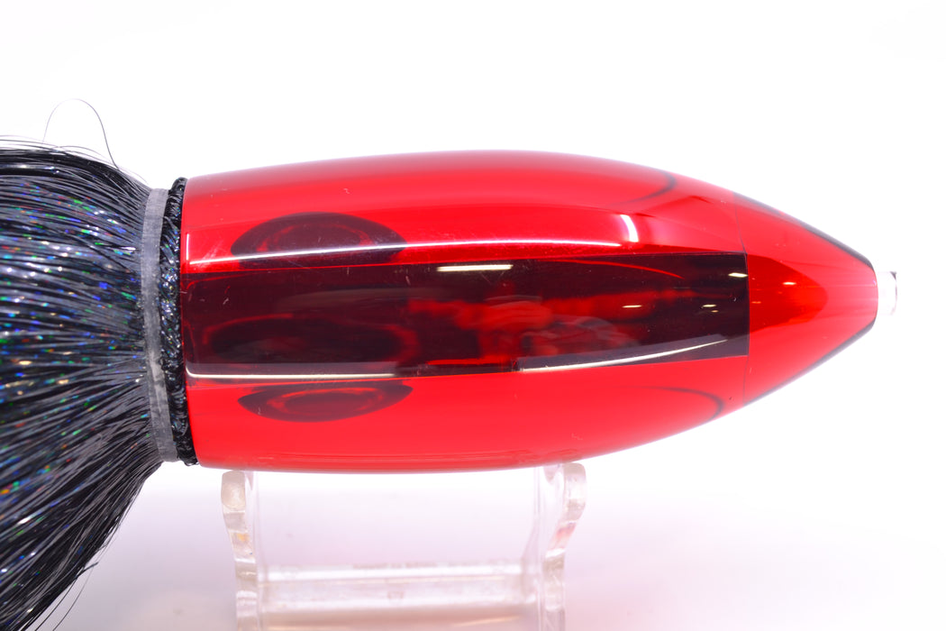 Moyes Lures Red Mirrored Large Ono Bullet 14" 12oz Strobez Black/Red *Mislabeled*