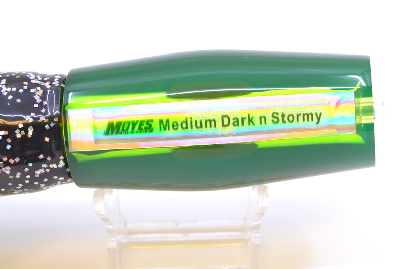 Moyes Lures Chartreuse MOP Black Back Medium Dark-N-Stormy 12" 8.5oz Skirted