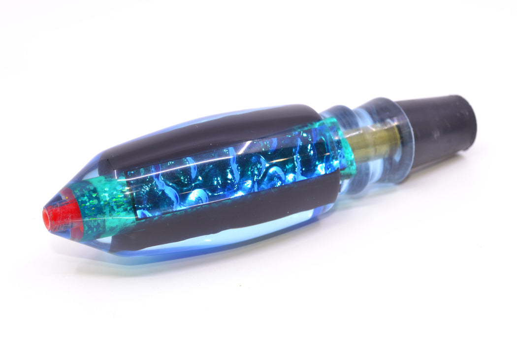 Aloha Lures Blue-Ice Blue Dichro Turquoise Rainbow Deep Six 9" 3.5oz GZE