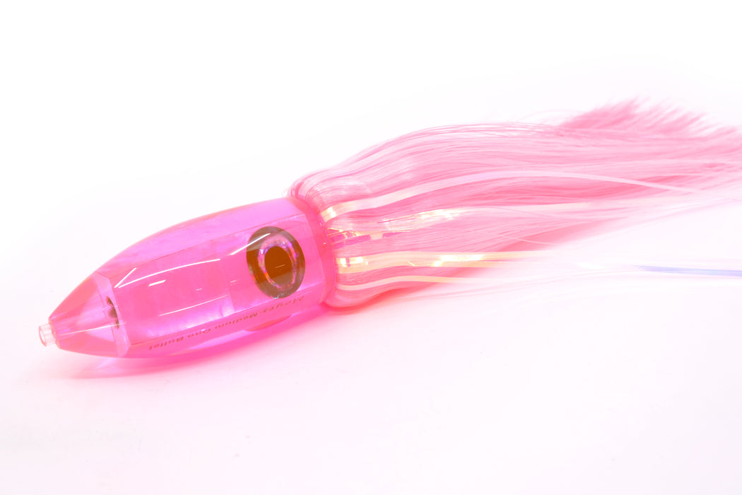 Moyes Lures Pink MOP Medium Ono Bullet 9" 5.5oz Skirted Mixed Pink-White Hair