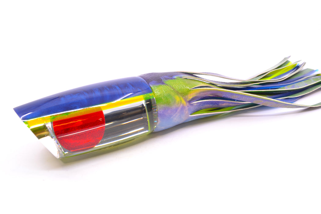 Koya Lures Mirrored Blue-Yellow Back Red Eyes Medium Poi Dog 14" 10oz ALV Vinyl Yellowfin