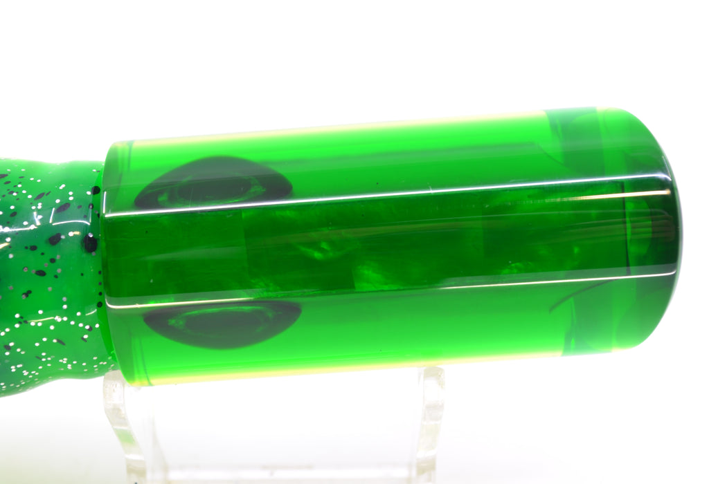 Moyes Lures Chartreuse MOP Green Back Medium Pipe Bomb 12" 7.5oz Skirted Mahi