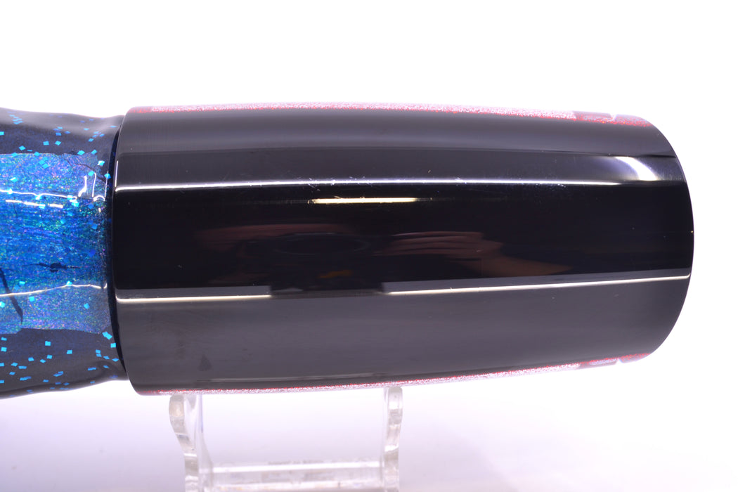 Moyes Lures Rainbow MOP Black-Red Back Taxi Eyes XXL B.C.K. Teaser 22oz Skirted