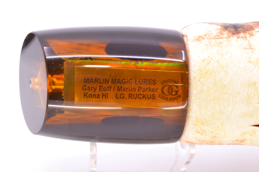 Marlin Magic Orange Awabi Black Back Red Eyes Large Ruckus 14" 13oz ALV Fire Mackerel GZE