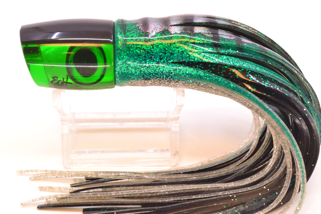 Marlin Magic Green MOP Black Back Tiny Ruckus 7" 3oz Skirted Green Aurora