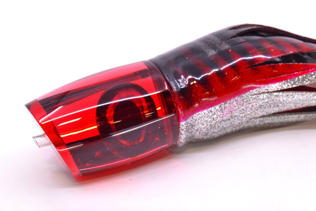 Moyes Lures Red Mirrored Hannibal 14" 9oz Skirted Red Aurora