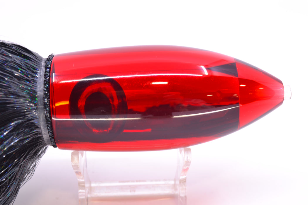 Moyes Lures Red Mirrored Large Ono Bullet 14" 12oz Strobez Black/Red *Mislabeled*