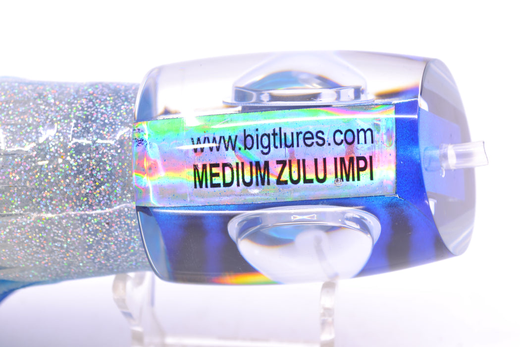 Big T Lures Blue-Silver Pearl Black Striped Back Medium Zulu Impi 14" 11.5oz Skirted Blue-Silver GZE