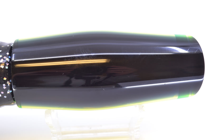 Moyes Lures Chartreuse MOP Black Back Medium Dark-N-Stormy 12" 8.5oz Skirted
