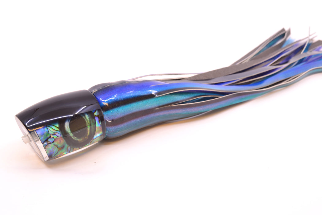 Moyes Lures Paua Shell Black Back Medium J-Boy 12" 5oz FT Vinyl Skipjack