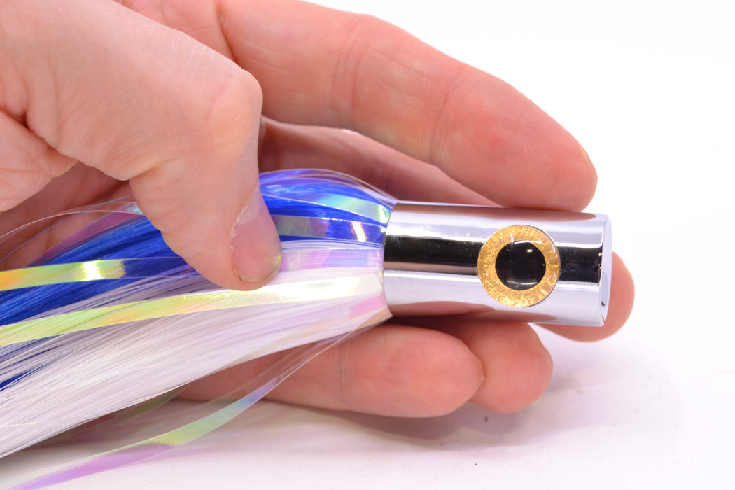 Iland Lures Blue-White Flash Hair Chrome Head Sailure 5.5" 0.5oz SA300F-BL/WH