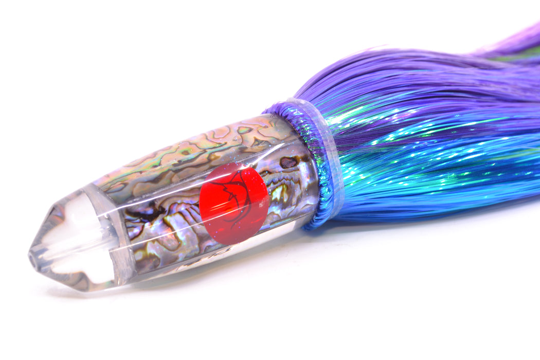 Bonze Lures Paua Shell Red Eyes DLB 10" 9oz Strobez Purple-Blue/Chartreuse